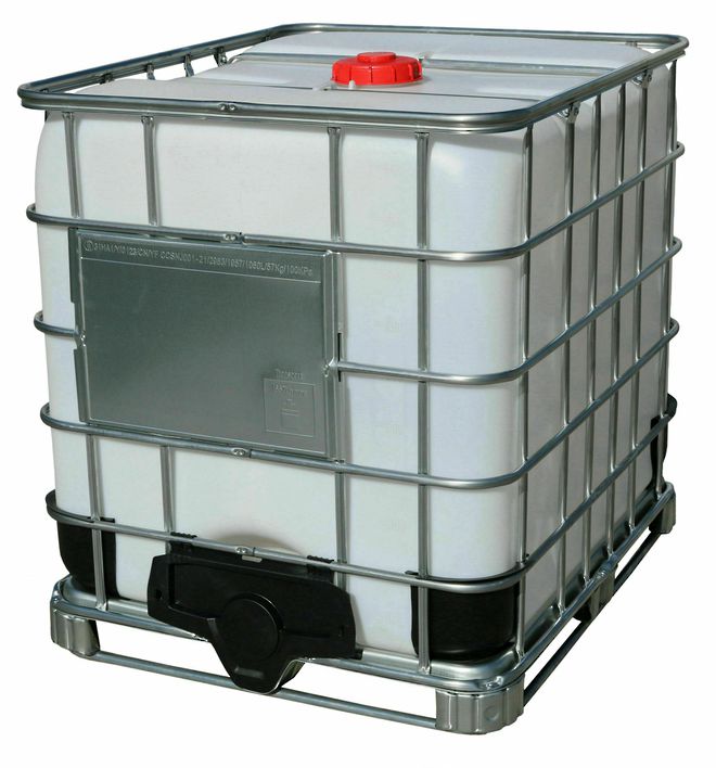 1000 Litre DG FG IBC DN80 Steel PLT - NEW image 0